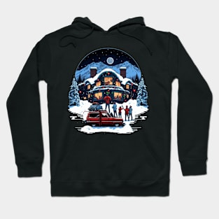 Christmas Vacation Poster Art Truck Parked Front House In The Snow Hoodie